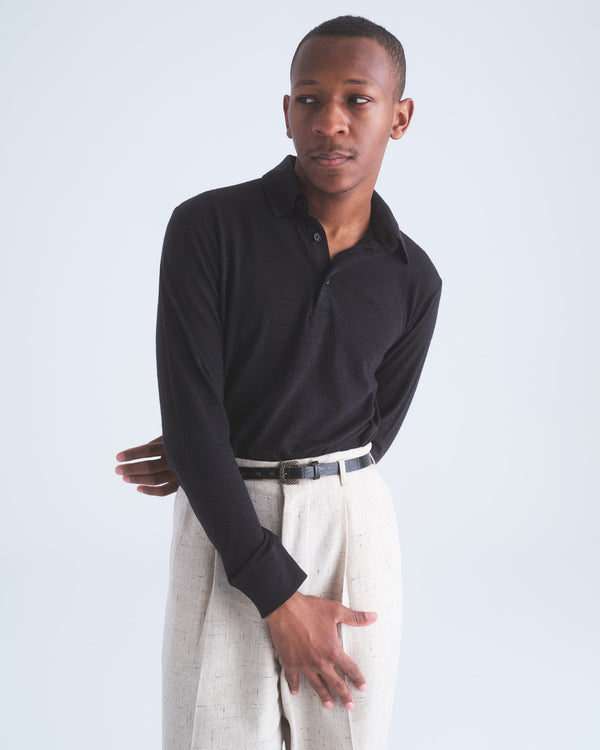 Merino Long Sleeve Golf Shirt – Light-Weight