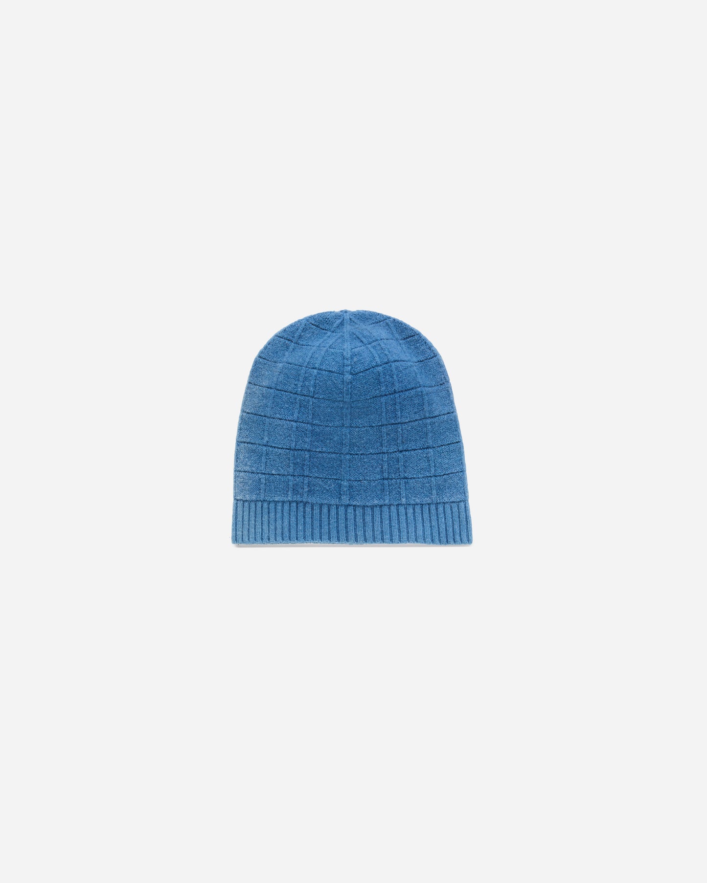Spell-Out Knit Beanie in Blue Sea