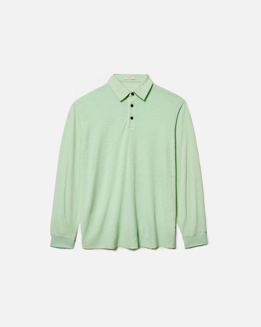 Jade Merino Long Sleeve Golf Shirt - Light Weight