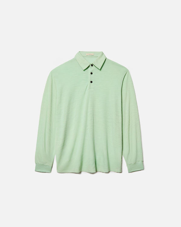 Jade Merino Long Sleeve Golf Shirt - Light Weight
