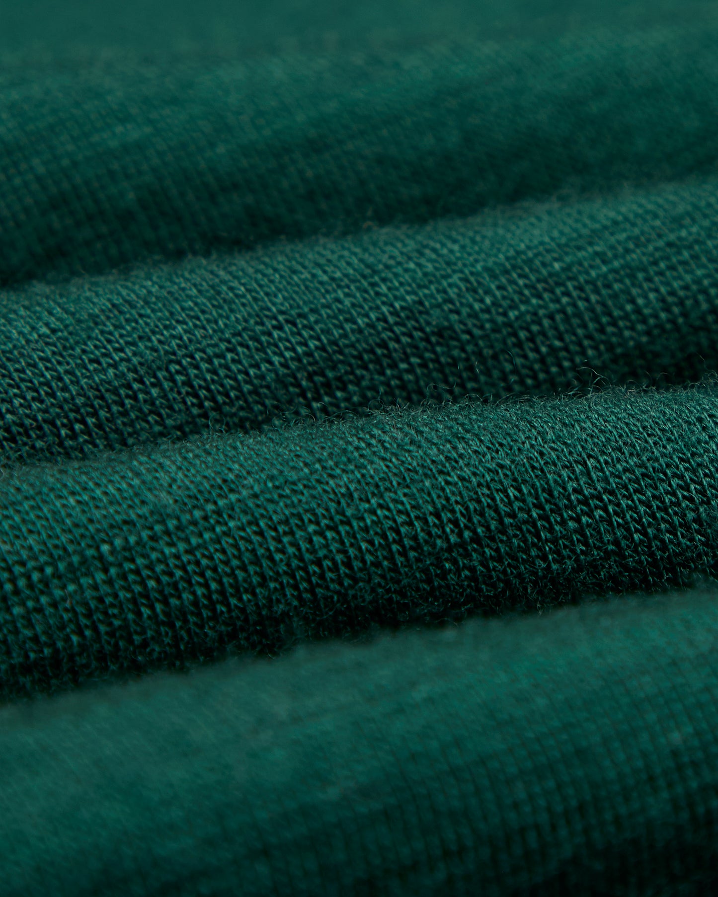 Embroidered Dark Green Merino Long Sleeve Golf Shirt – Mid-Weight