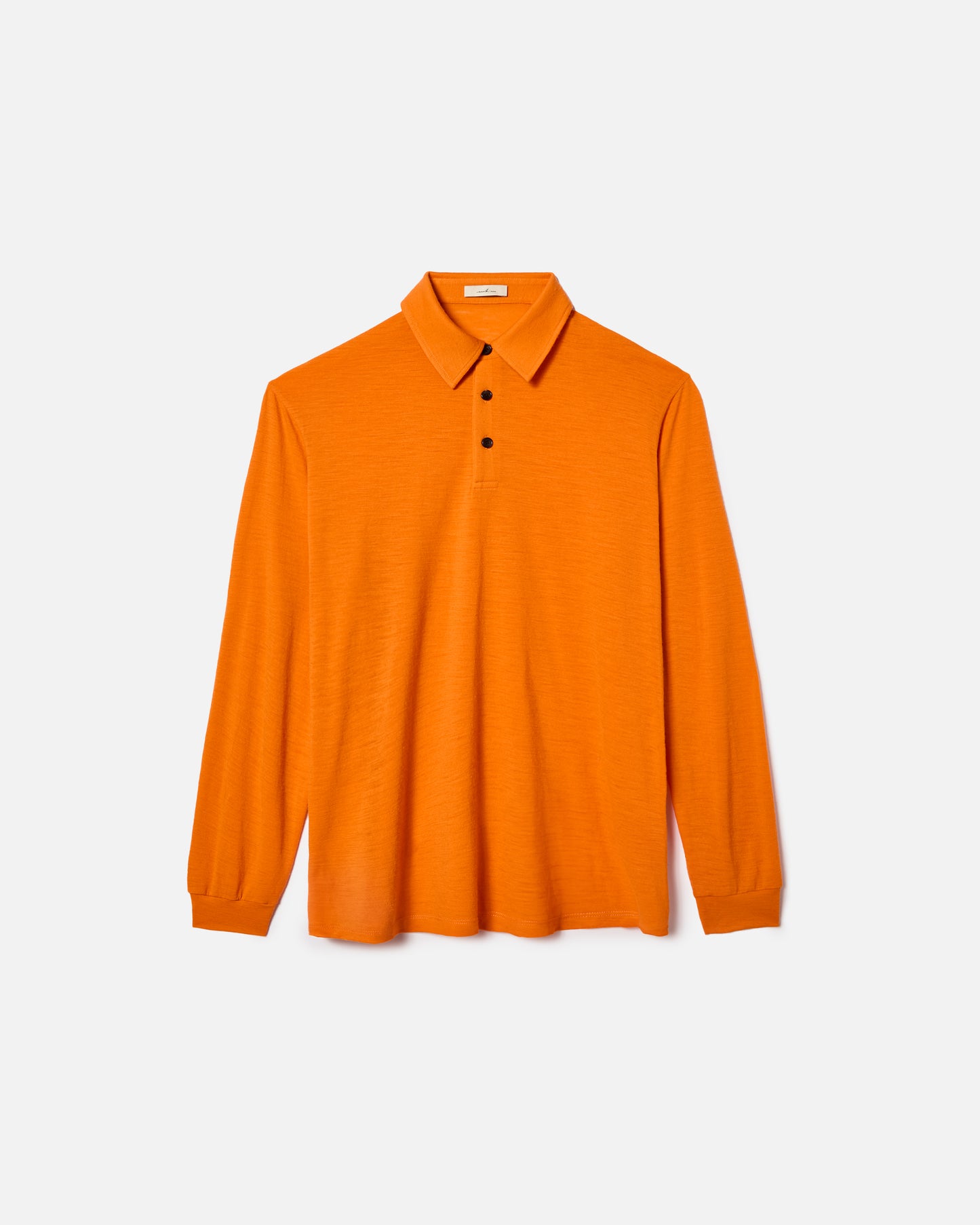 Orange Merino Long Sleeve Golf Shirt – Light-weight