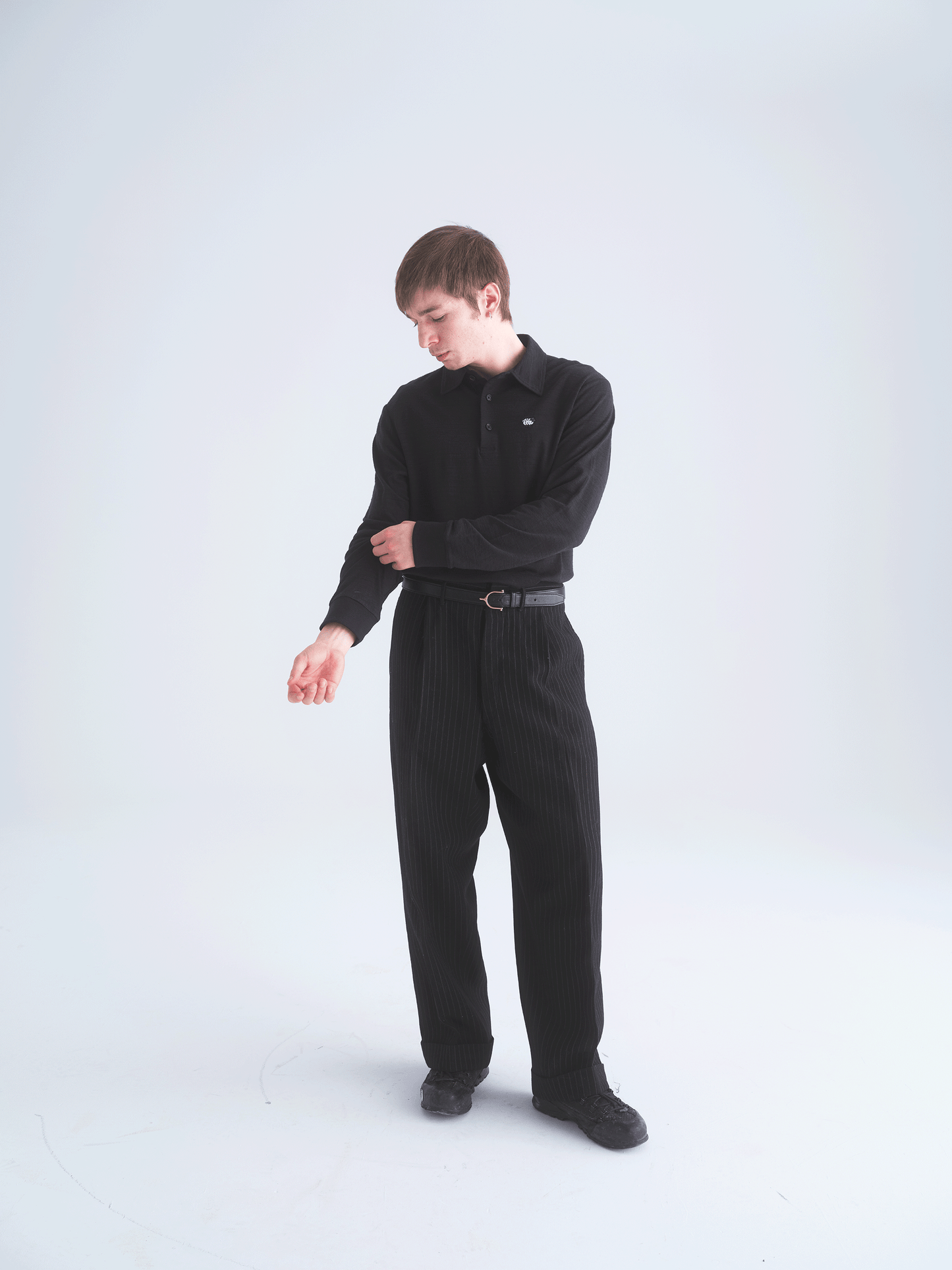 Sheep Logo Merino Long Sleeve Golf Shirt – Light-Weight