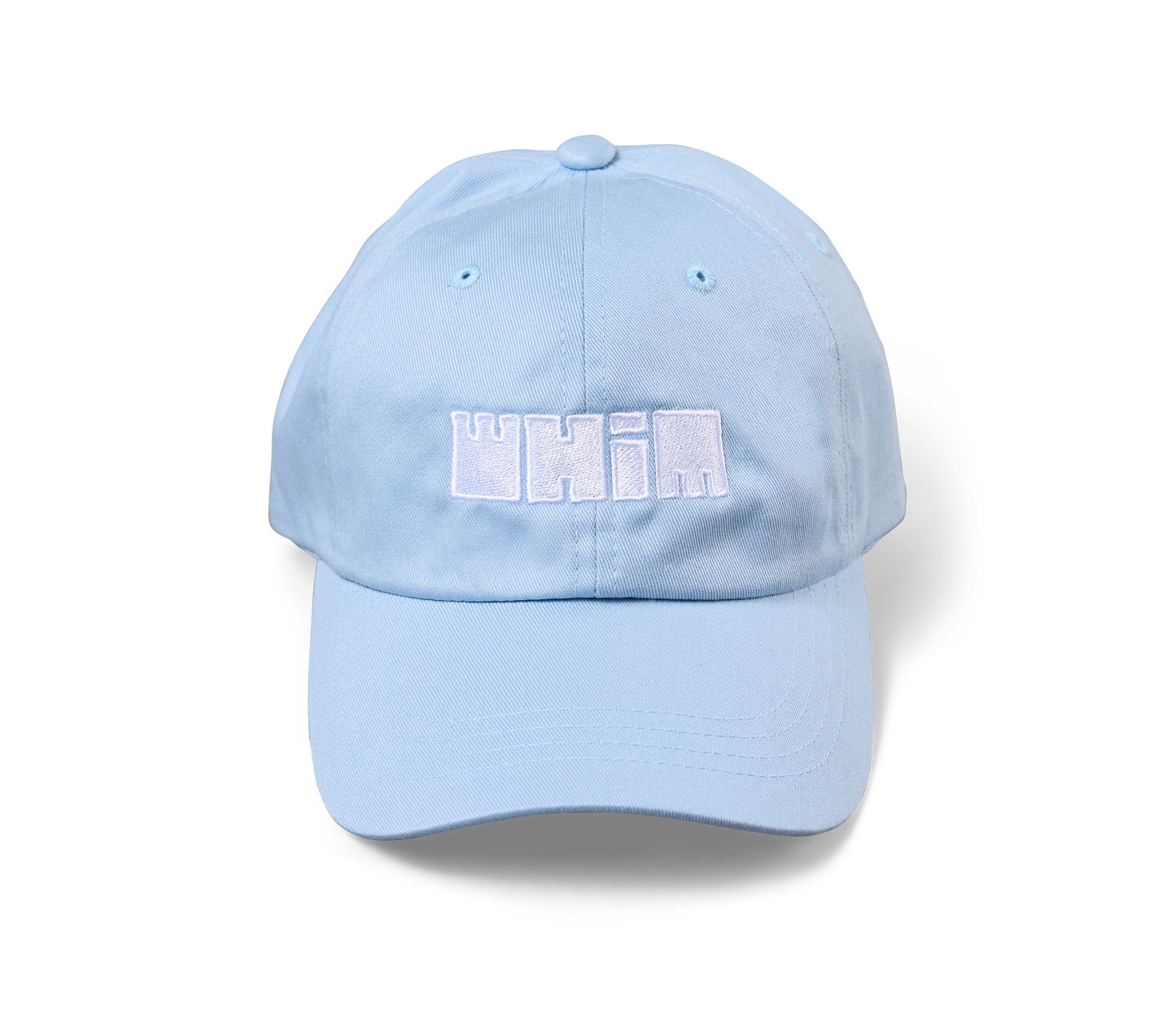 Embroidered Whim Dad Hat - Sky & White