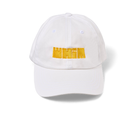 Embroidered Whim Dad Hat - White & Yellow