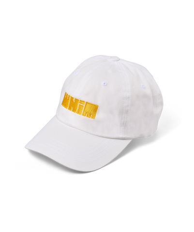 Embroidered Whim Dad Hat - White & Yellow
