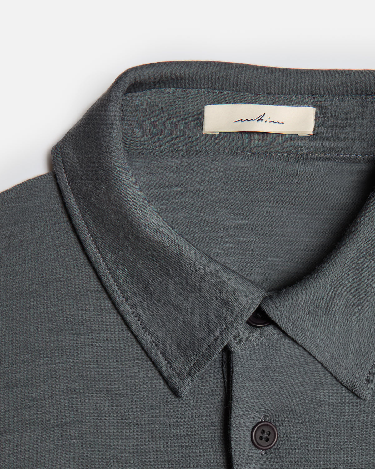 Slate Merino Long Sleeve Golf Shirt – Light Weight
