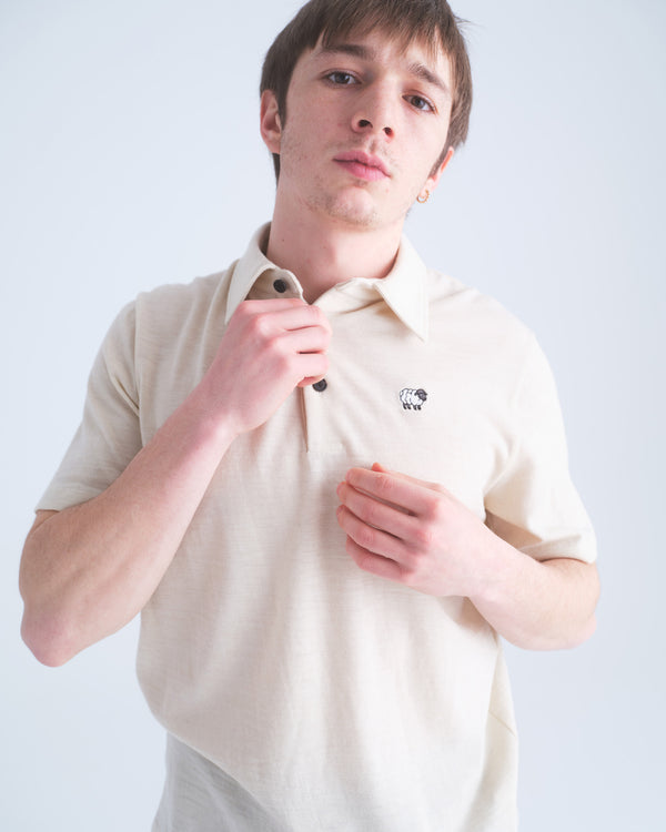 Natural Merino Short Sleeve Golf Shirt – Mid-Weight