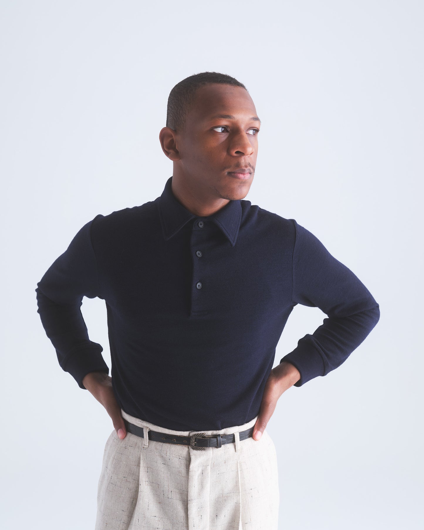 Merino Long Sleeve Golf Shirt – Mid-Weight