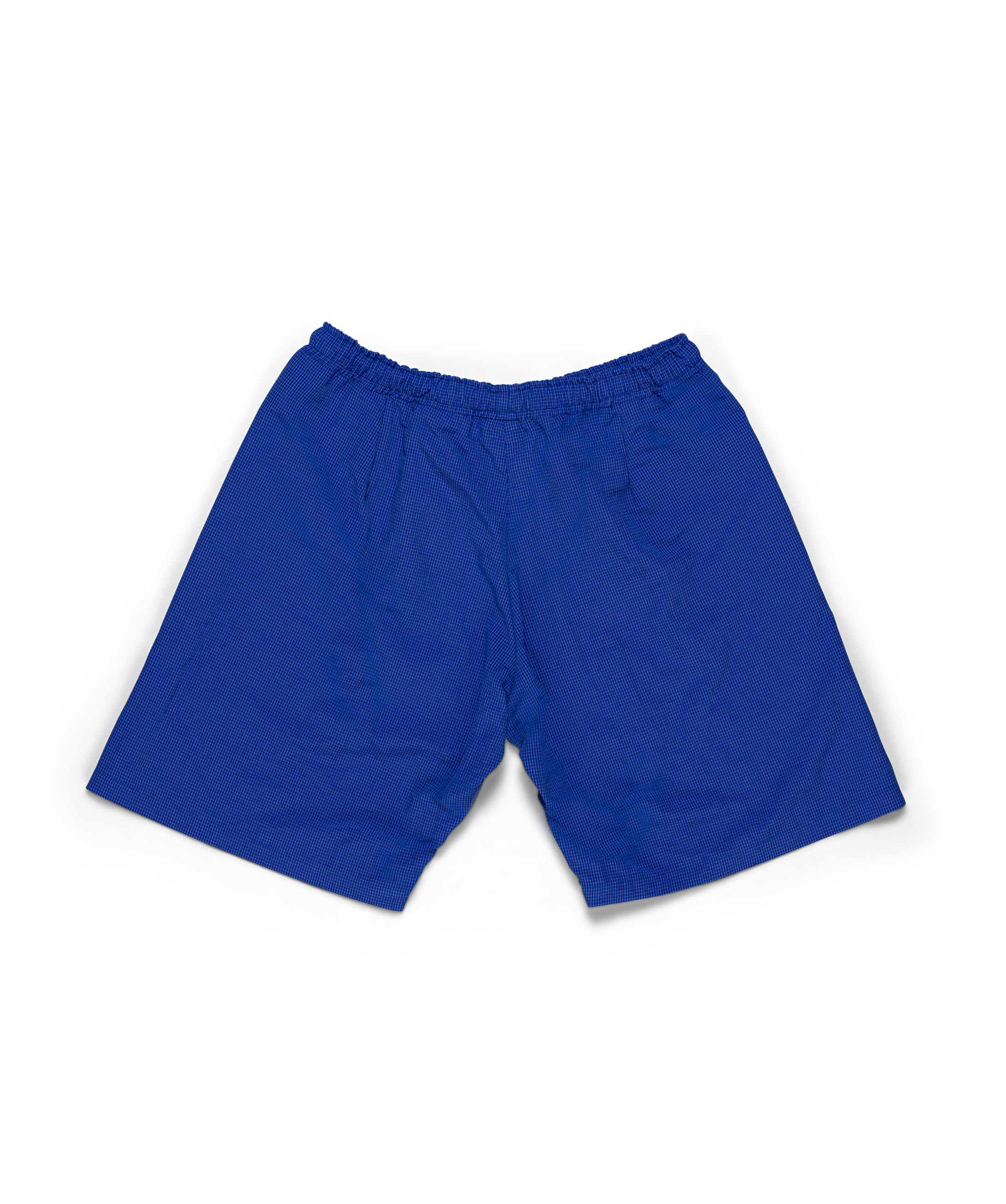 Blue Grid Nylon Sport Short