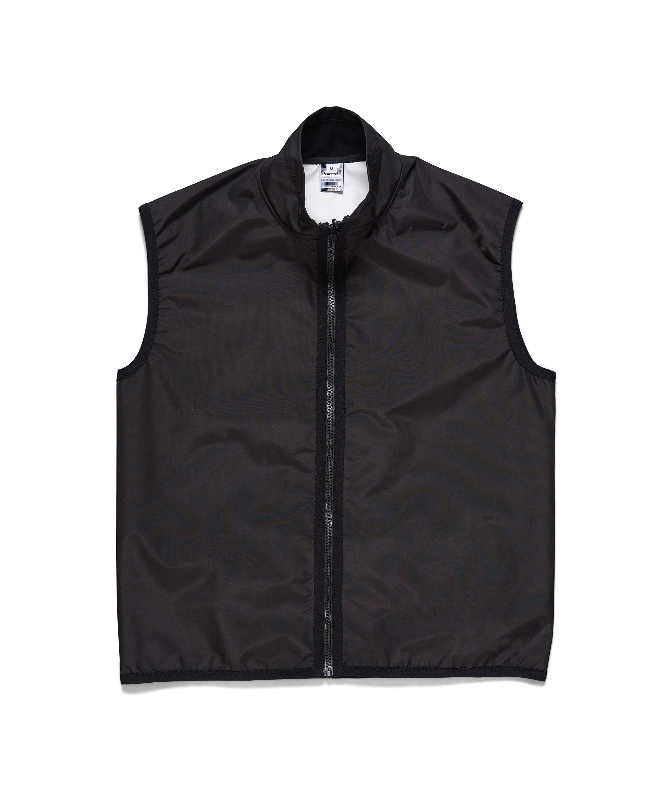 Black Full Zip Nylon Vest