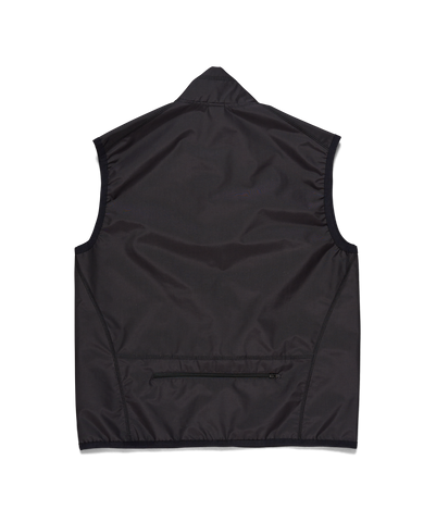 Black Full Zip Nylon Vest