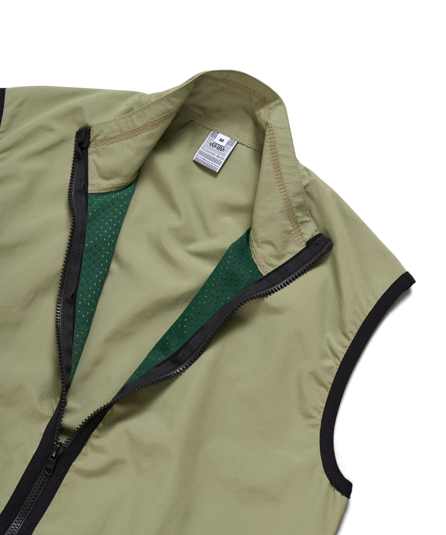 Dusty Green Full Zip Nylon Vest